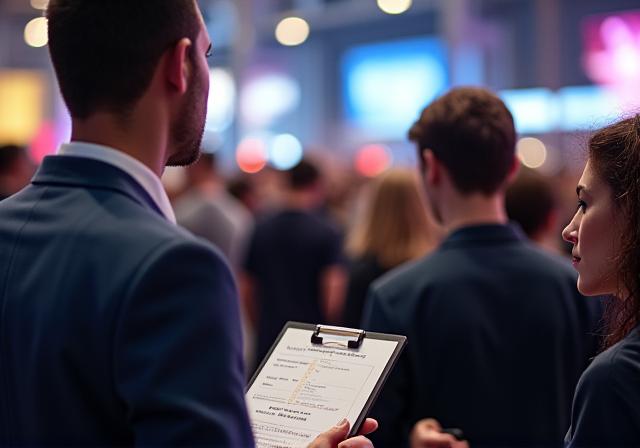 Koordination eines grossen Events durch einen Eventmanager.